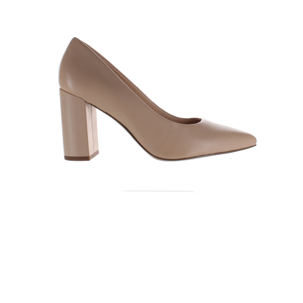 Franco Sarto Womens Palma Nude Leather Pumps Size 6 Medium (B  M) (2601575)